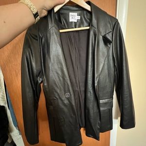 Princess Polly Faux Leather Blazer